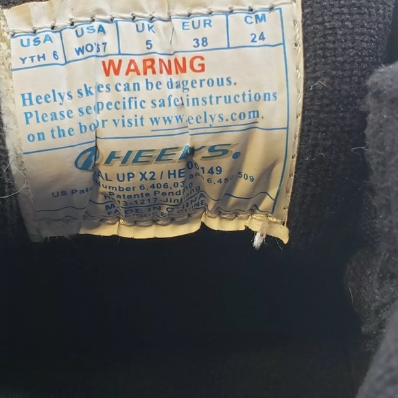 HEELYS Dual Up X2 Youth  Black Tetris Pink Blue Purple Blocks Size Y6  EUC - Picture 7 of 11